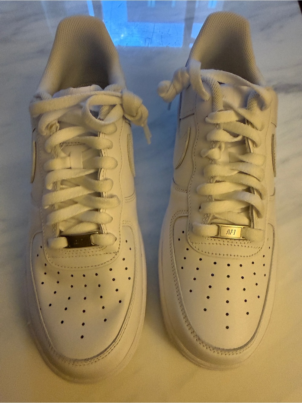 Nike Men’s Air Force 1 - White Leather Sneakers - Classic Low Top